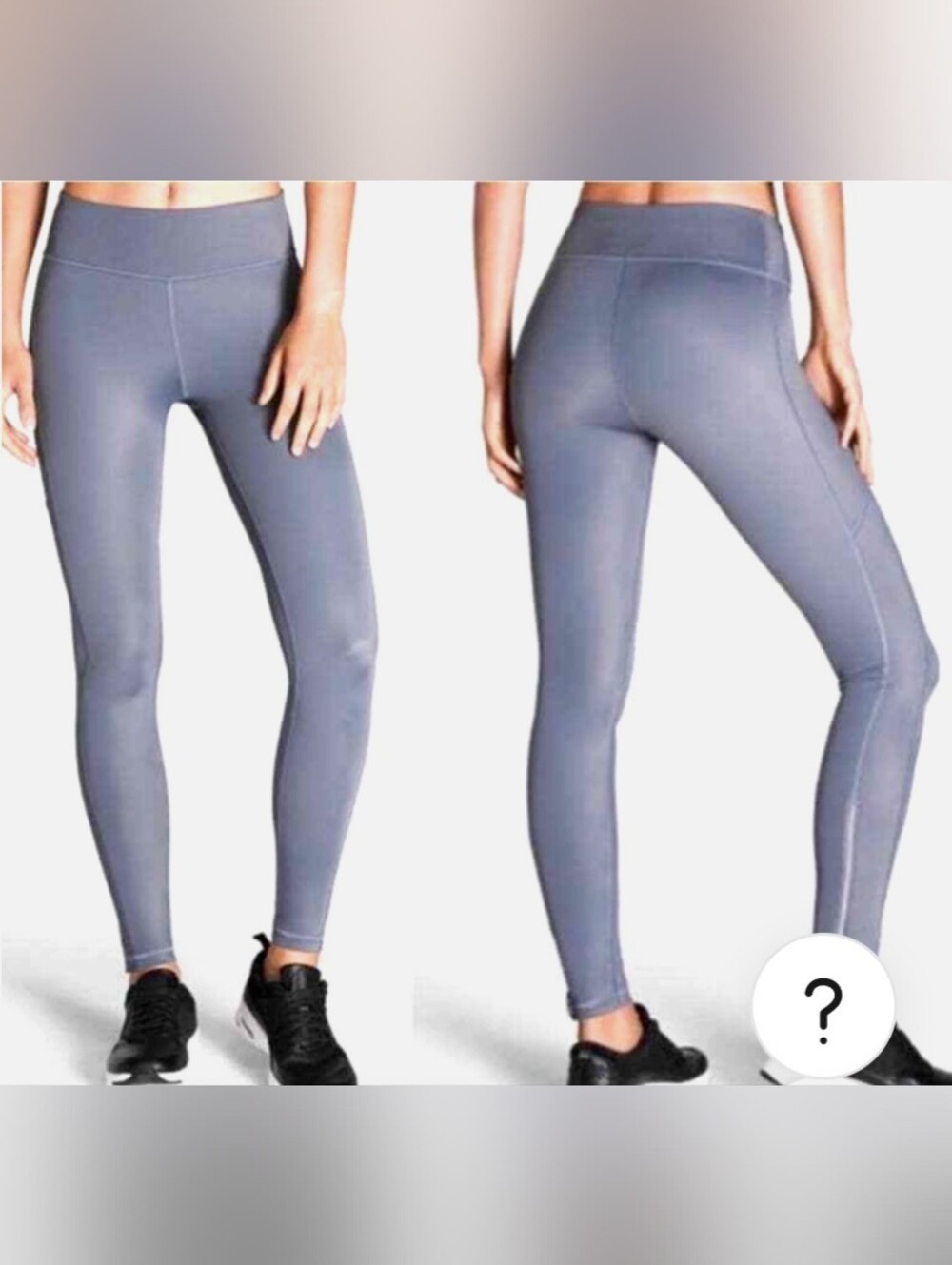 Victoria Sport Gray Zip Ankle Stretch Leggings Size Small